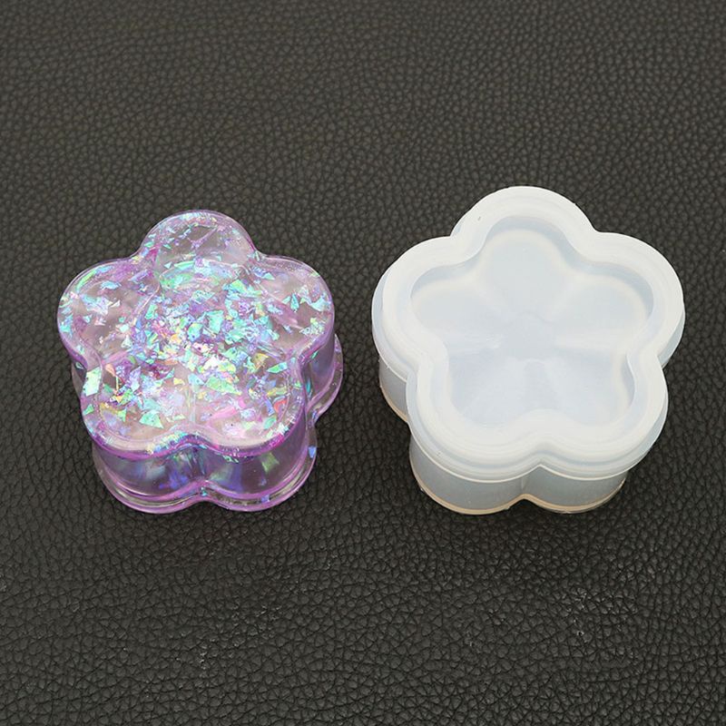 Khuôn Silicone Tạo Hình Làm Hộp Đựng Đồ Hình Lục Giác / Vuông / Tròn / Pha Lê Epoxy Uv Diy
