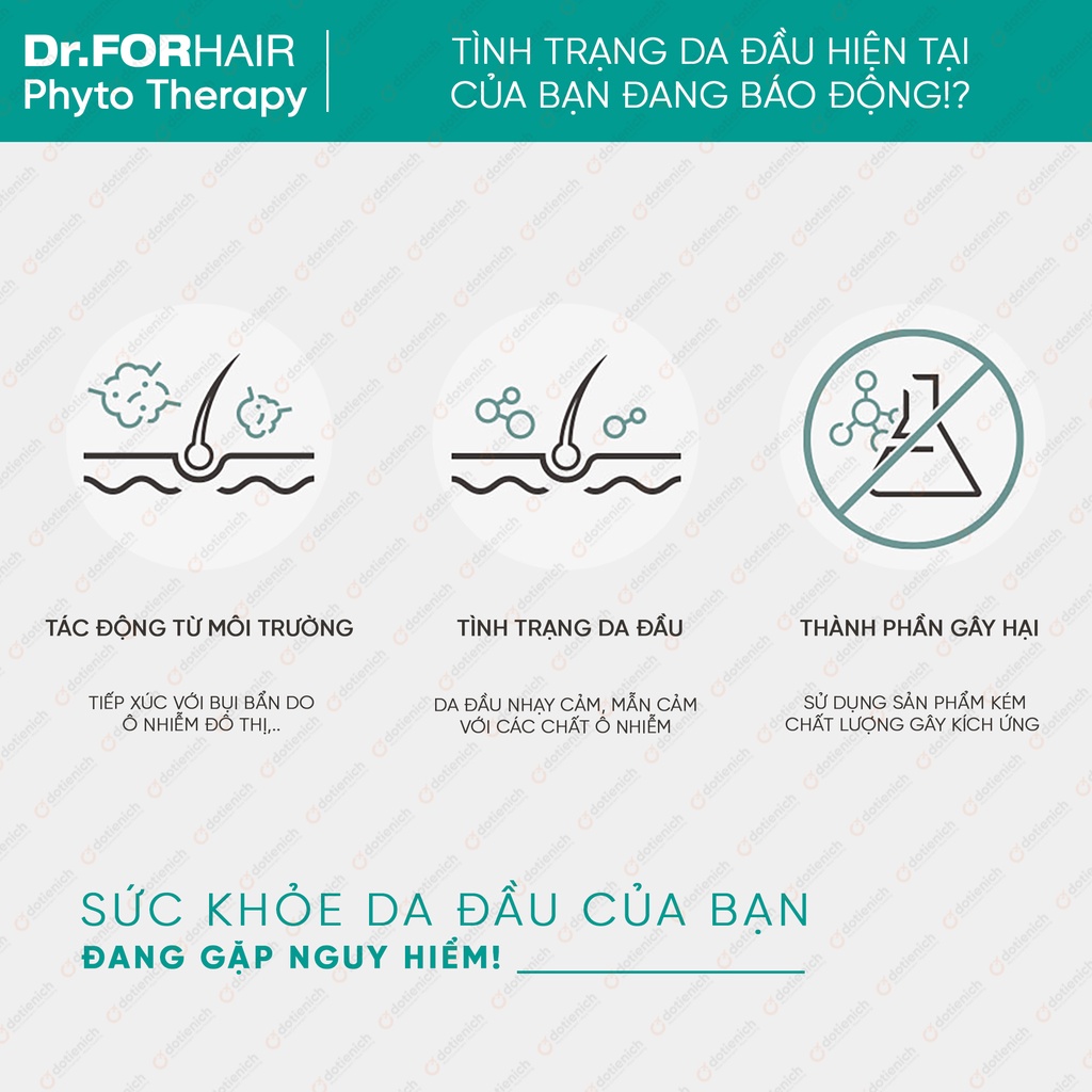 Dầu xả dưỡng tóc Dr.FORHAIR/Dr For Hair cho da đầu nhạy cảm Phyto Therapy Treament 500ml