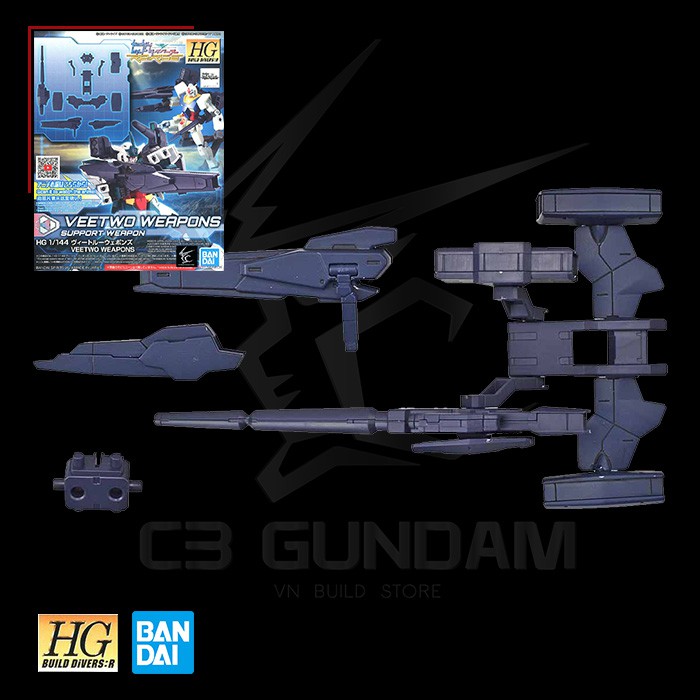 MÔ HÌNH GUNDAM BANDAI HG 02 1/144 VEETWO WEAPONS HGBD:R GUNDAM BUILD DIVER RISE