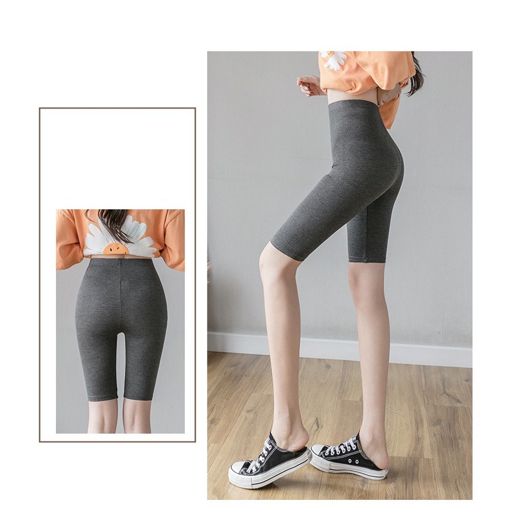 Quần legging lửng ngố nữ hffm có túi cạp cao nâng mông cao cấp cotton dày dặn DOVOHA HM04