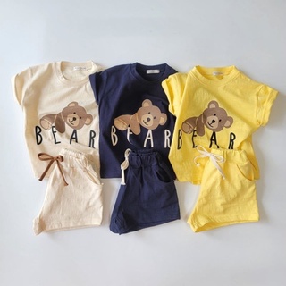 Bộ Gấu Cho Bé , Bộ Cộc Tay Cho Bé Trai Và Bé Gái Từ 5 Đến 22kg Chất Liệu cotton Cao Cấp Kẹo Baby