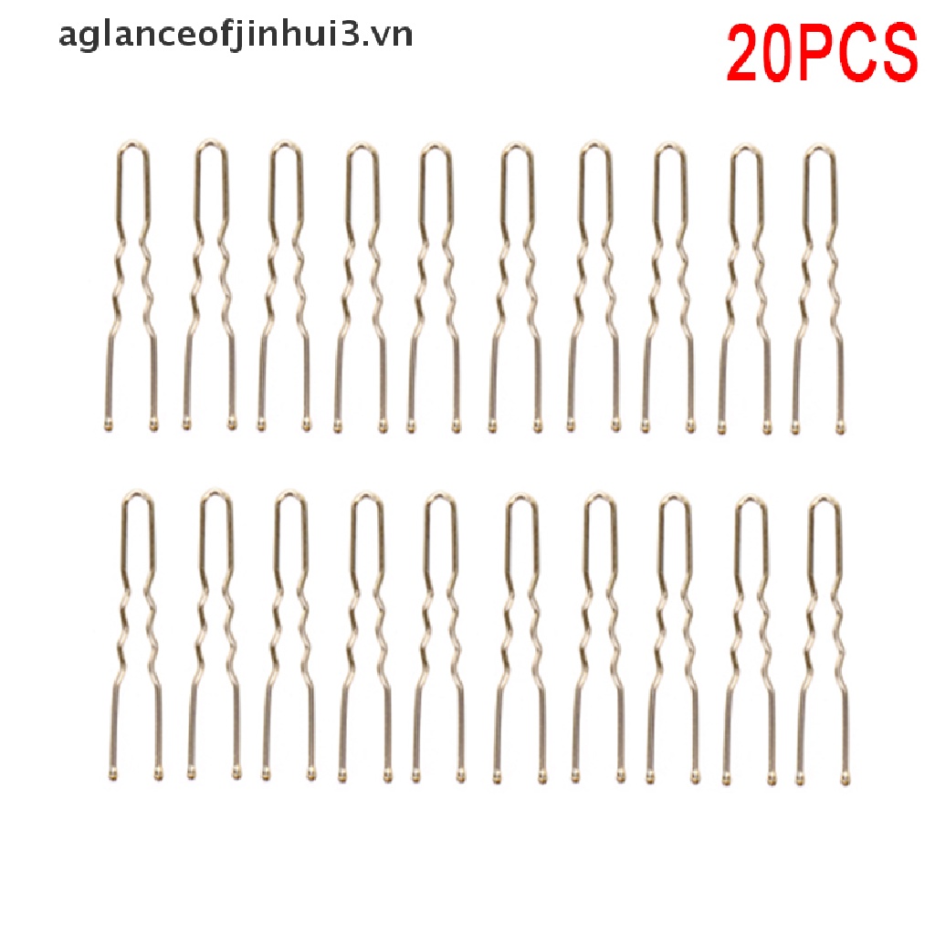 Set 20 Kẹp Tóc Kim Loại Hình Chữ U Cho Nữ
