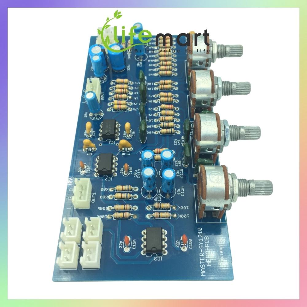 Mạch mạch master V2 chỉnh âm sắc bass treble pre amply, IC NE5532, có cổng ngõ ra âm thanh BTL, LIFEMART A30