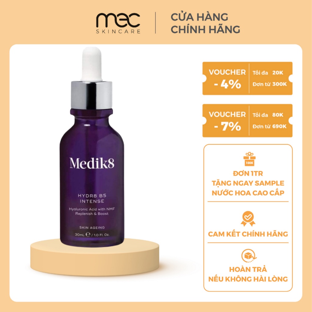 Tinh chất serum cấp ẩm phục hồi da Medik8 Hydr8 B5 Intense 30ml - Mecskincare