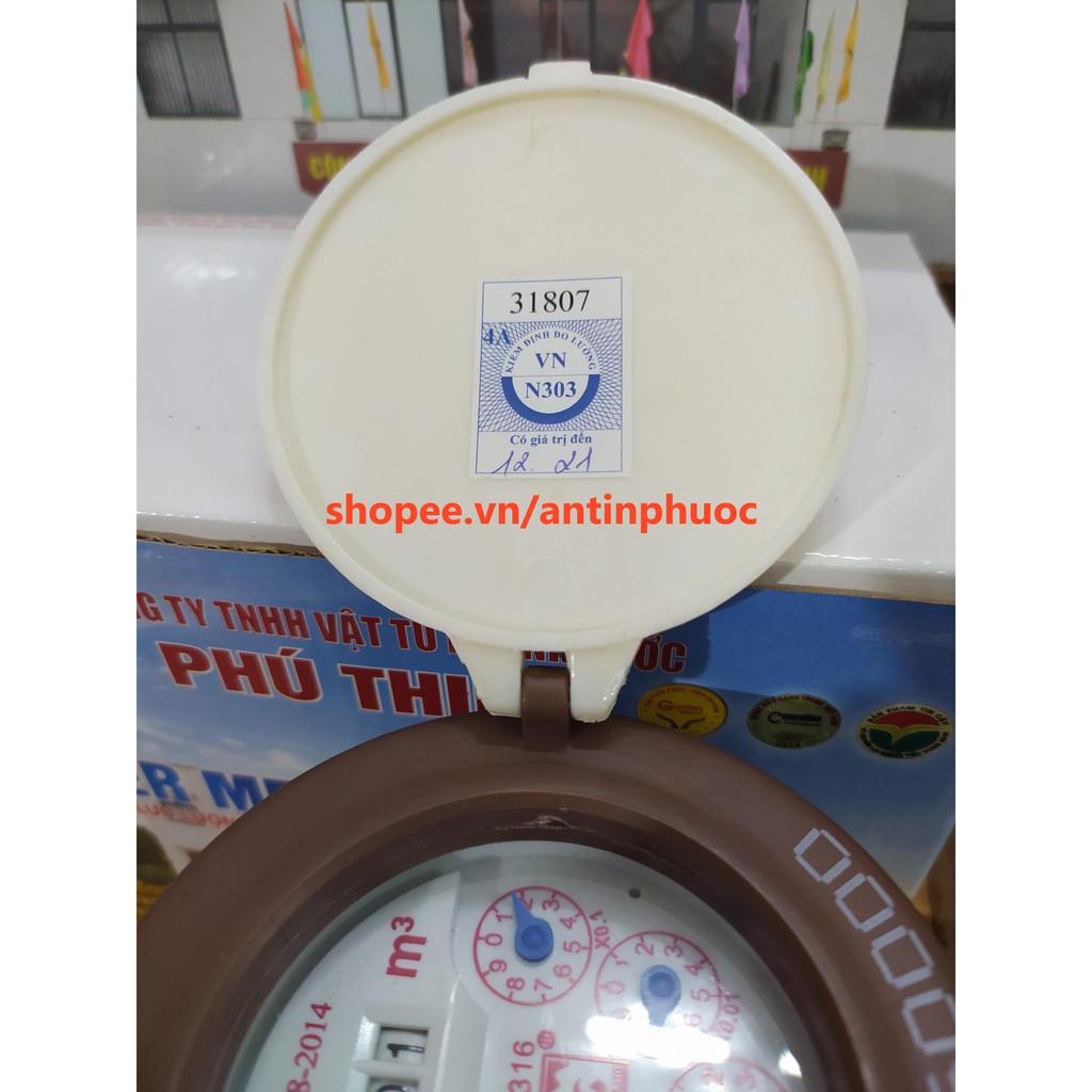 Đồng hồ đo lưu lượng nước Phú Thịnh PT316 (Chính hãng) + Tặng kèm 1 cuộn cao su non - Đồng hồ nước sinh hoạt .