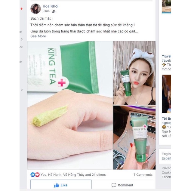 SỬA RỮA MẶT CAO TRÀ KING TEA