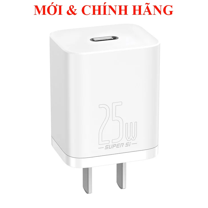 Cốc Sạc Baseus Mini 30W , 25W USB-C Chuẩn Super Si Kèm cáp 1M