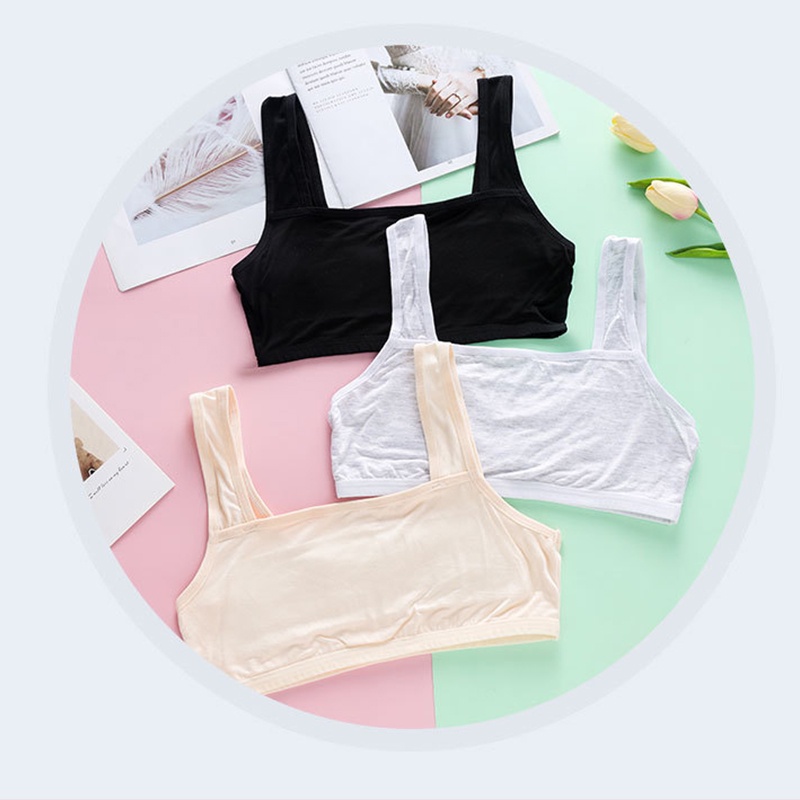 Áo Ngực Cotton Mềm Mại Thoải Mái Không Có Đệm Ngực Cho Tuổi Teen 8-16 Tuổi