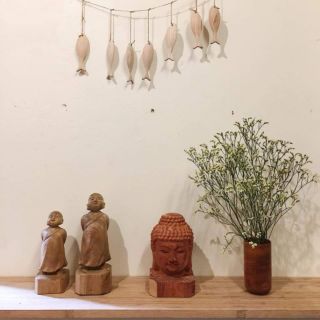 Cá Gỗ Decor, Cá Gỗ Trang Trí (Cá mộc màu gỗ tần bì)