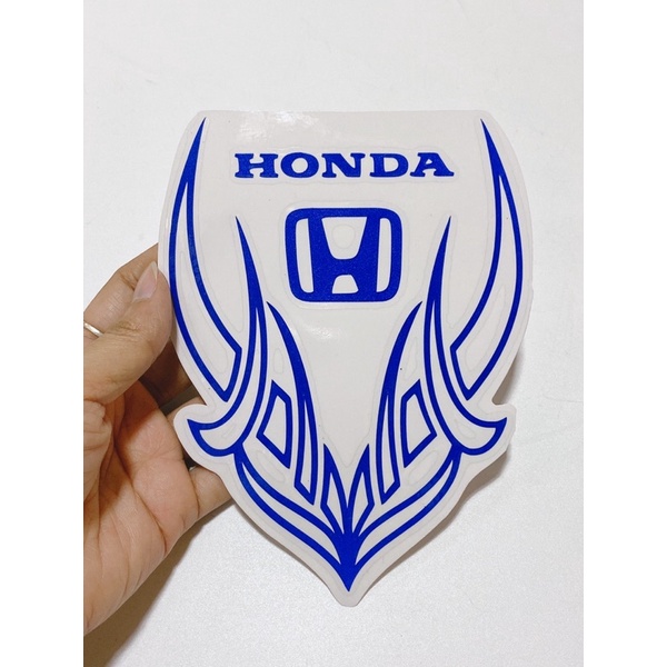 Decal tem phản quang Honda Yamaha 15x10.5cm, dán trang trí xe máy, ô tô, mũ bảo hiểm chống thấm nước, chống bay màu