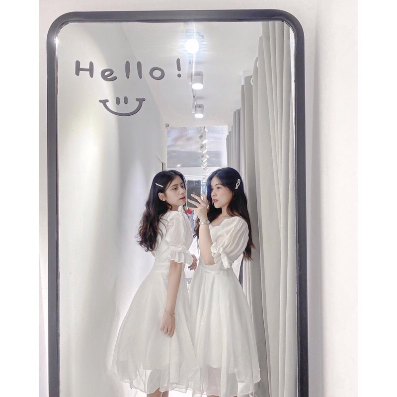 Đầm dự tiệc Blapink thiết kế cổ vuông tay nơ- KIKA DRESS T187