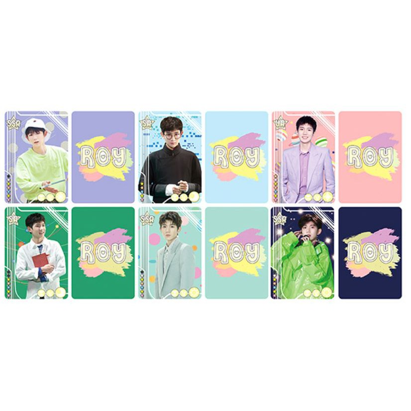 Set 5 card hologram laser Blackpink, TFBOYS Khải, Nguyên, Thiên