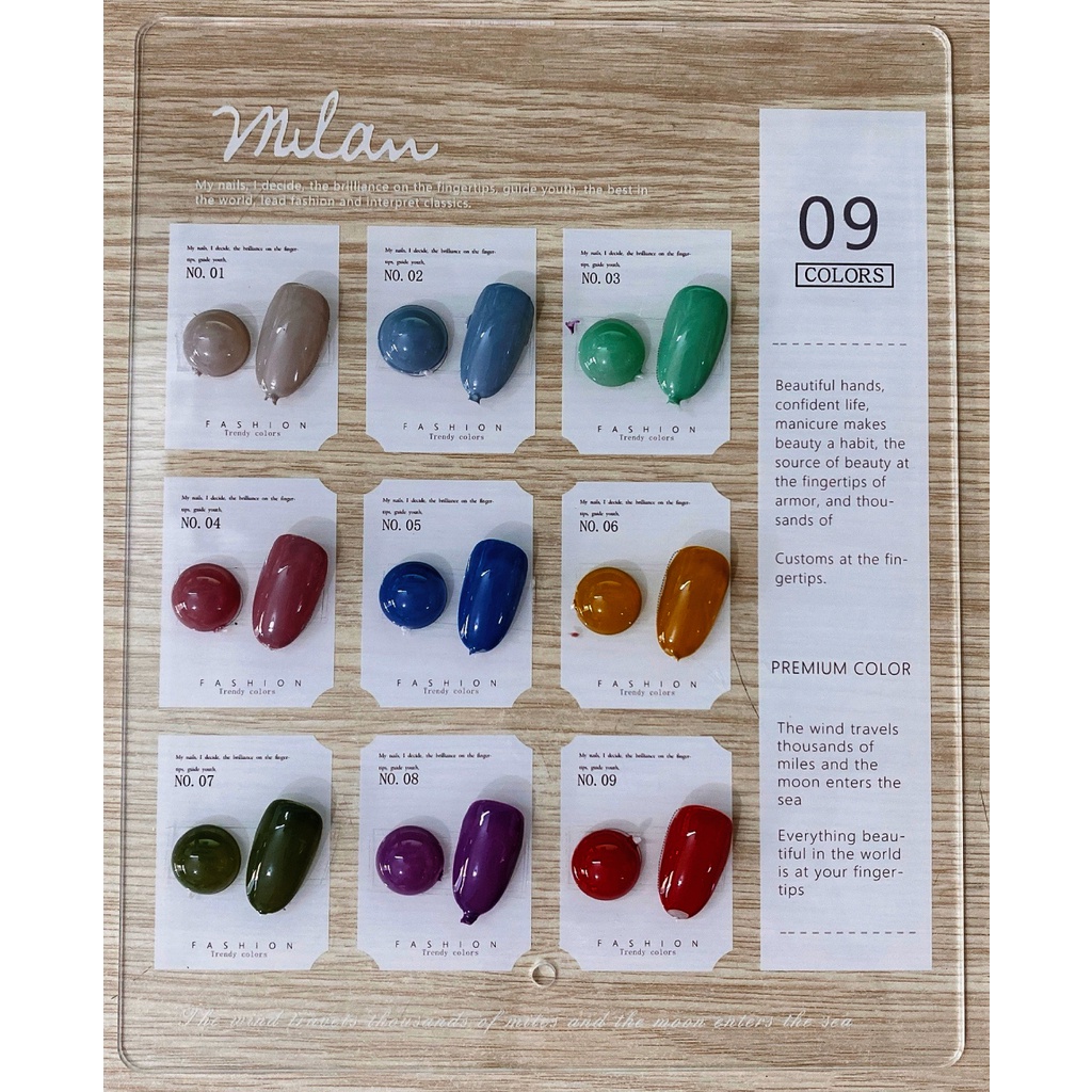 [02] Set sơn gel thạch 9 màu Very Good Nail chính hãng 15ml + tặng kèm bảng màu