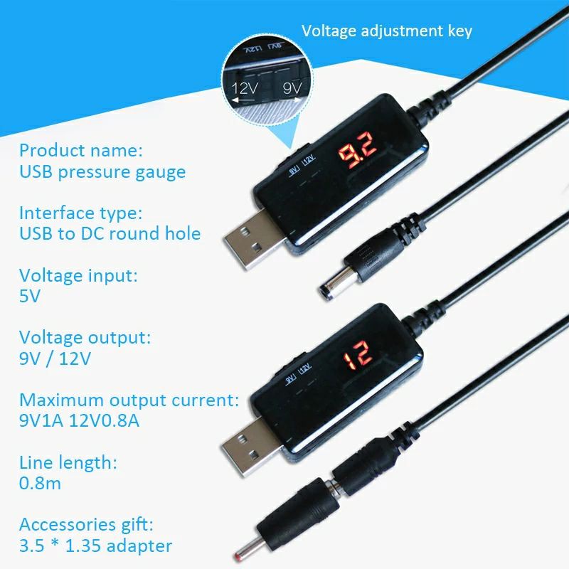USB cho bộ phát Wifi khi mất điện tăng áp 5V ra 12V 9V