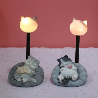 Đèn ngủ mèo để bàn trang trí hình hoàng thượng đọc sách đan len Set quà tặng Valentine QUÀ TẶNG SINH NHẬT