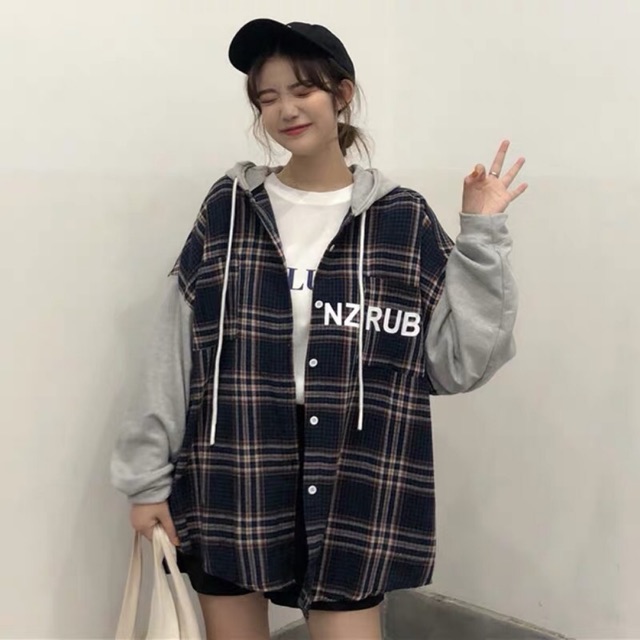 ÁO HOODIE PHỐI SƠ MI