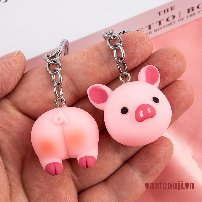 1 cái/ 1 cặp móc khóa hình mông động vật dễ thương