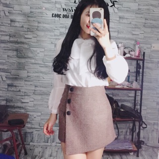 Quần giả váy vạt chéo