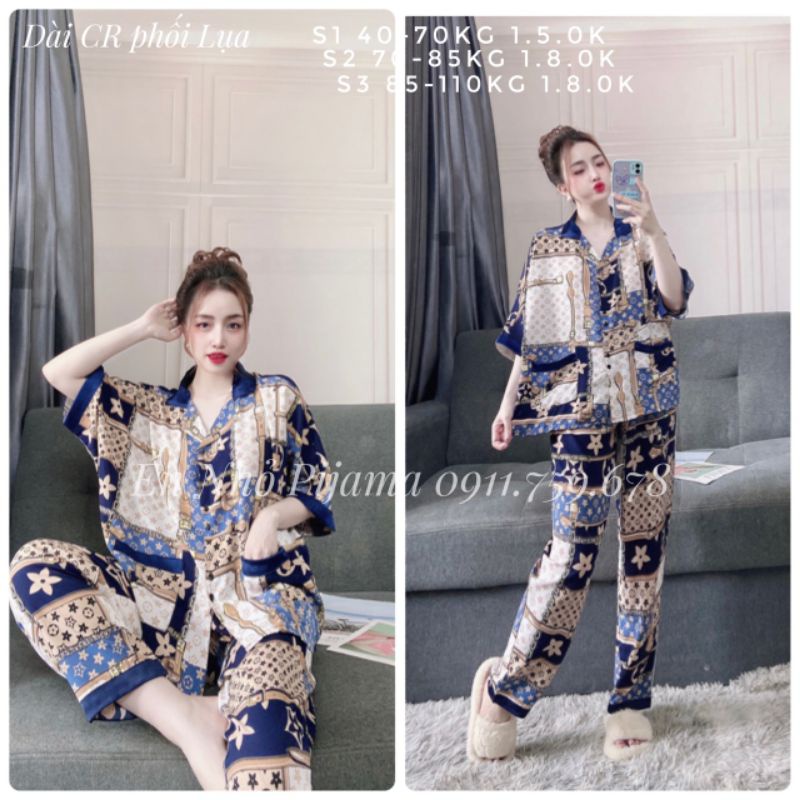 Đồ bộ bigsize Cánh Lụa Dài rơi 50-110kg Én Nhỏ Pijama