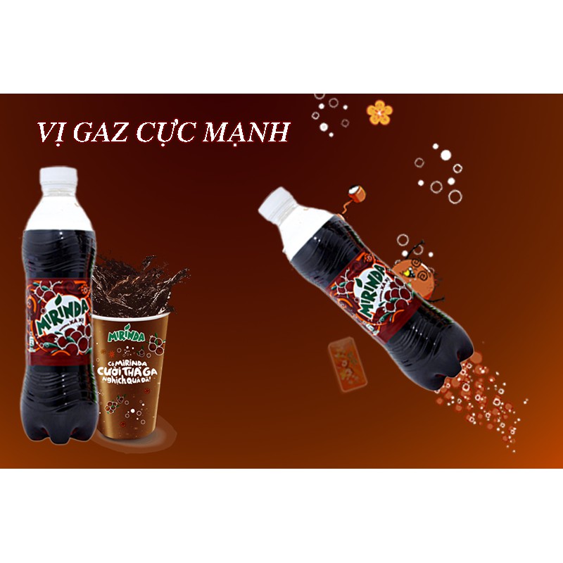 Nước Ngọt Có Gas Mirinda Vị Xá Xị Soft Drink Chai Nhựa PEP 390ml Date Luôn Mới