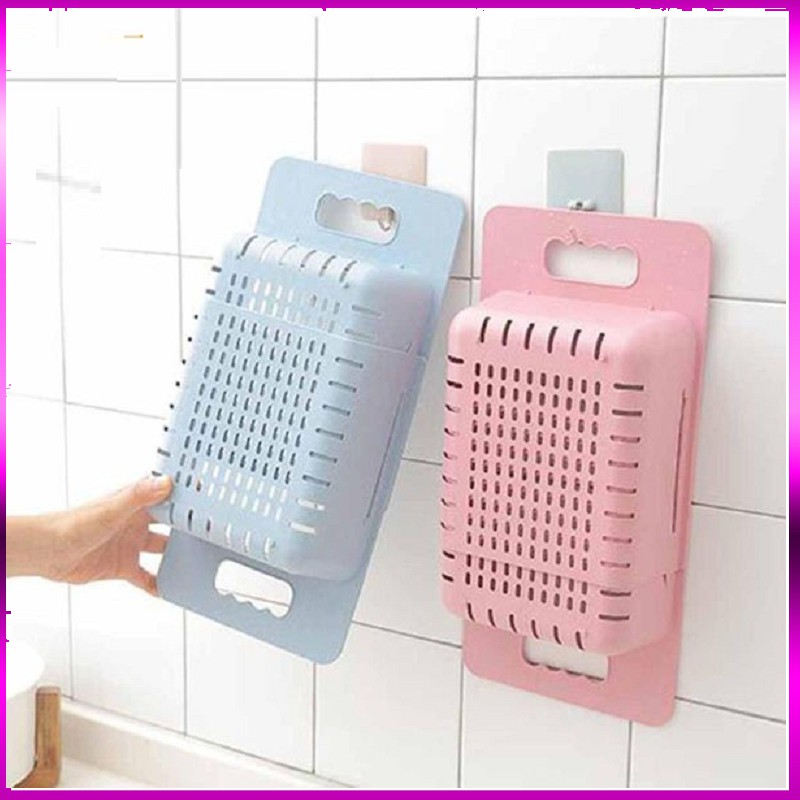 Rổ gác bồn rửa bát thông minh gấp gọn, khay nhựa đa năng có thể điều chỉnh kích thước gài bồn rửa chén siêu tiện dụng