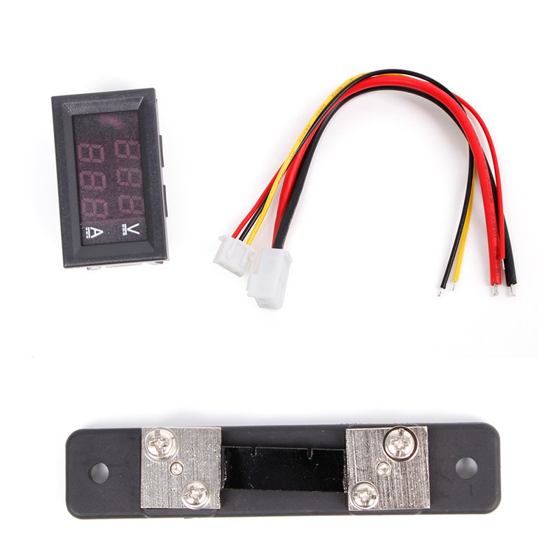 Vôn kế kỹ thuật số 0-100V / 50A 2 trong 1