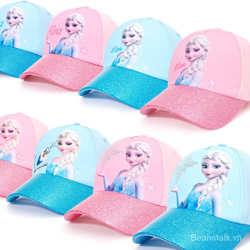 Mũ lưỡi trai chống nắng in hình hoạt hình Disney thời trang xuân hè cho bé gái