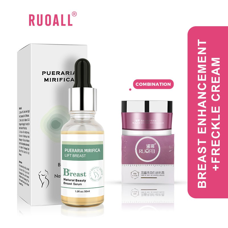 RUOALL Nở Ngực Huyết Thanh 30ML + Kem Set tàn nhang 30G