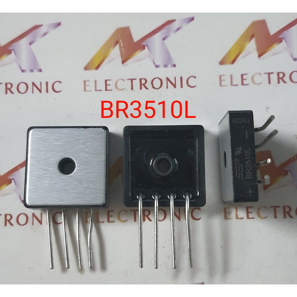 BR3510L 3510 cầu chỉnh lưu chân tròn hình vuông thẳng đứng 35A1000V