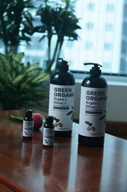 Dầu gội phục hồi kiềm dầu sạch gàu, hương thơm nước hoa cặp gội xả GREEN ORGANIC 500ml -1000ml chính hãng