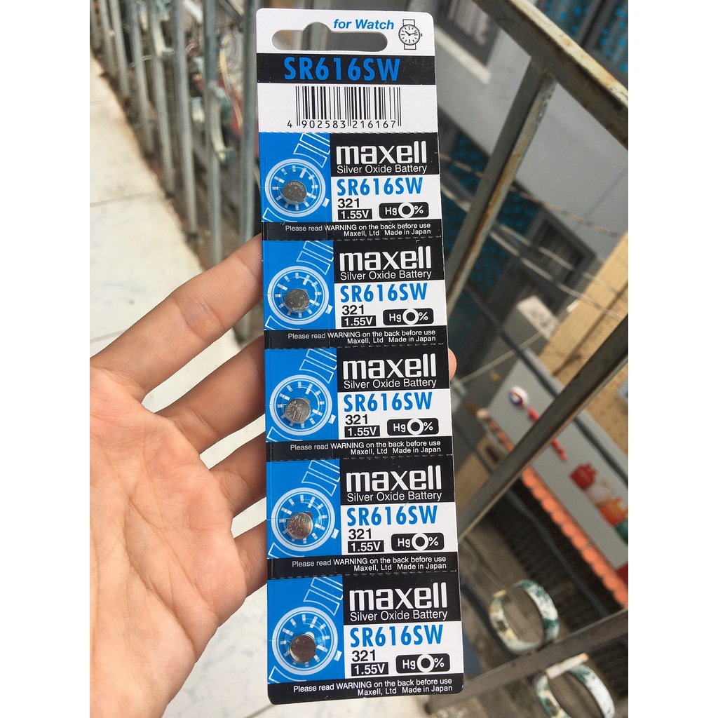 1 Vỉ 5 Viên Pin Maxell SR616SW/321 1.55V