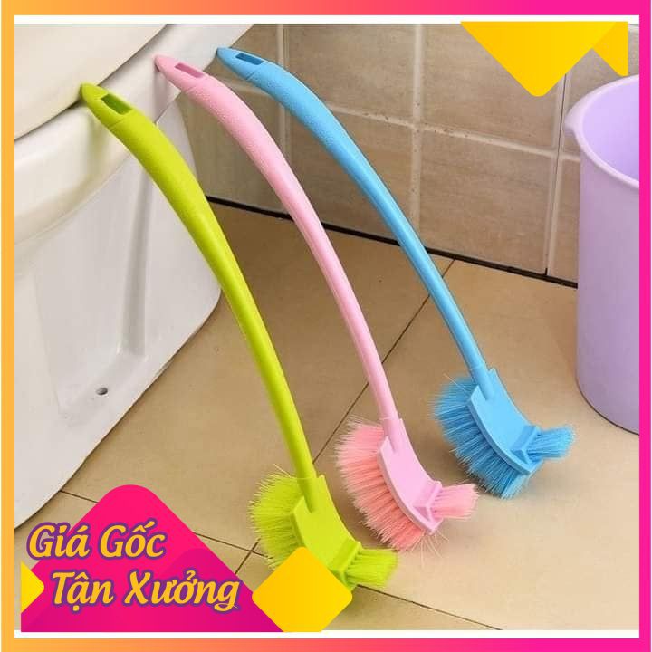 Chổi cọ toilet, nhà vệ sinh 2 đầu⚡️𝐅𝐑𝐄𝐄 𝐒𝐇𝐈𝐏⚡️Cọ bồn cầu thông minh 2 đầu