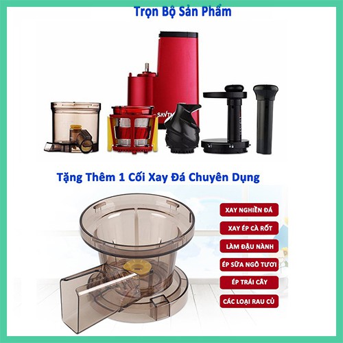 MÁY ÉP CHẬM ÉP TRÁI CÂY SATVM JE07 VẮT KIỆT BÃ [BẢO HÀNH 6 THÁNG]