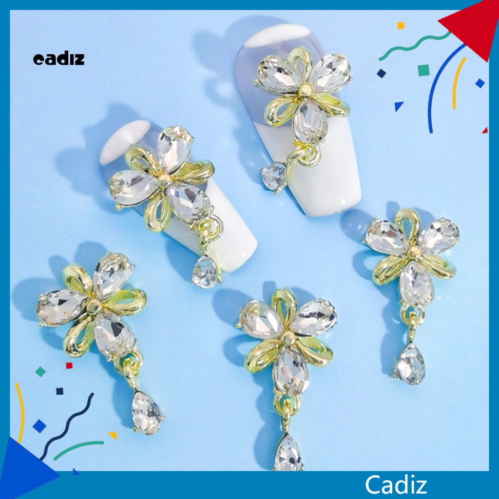 Phụ Kiện Đính Đá 3D Bằng Hợp Kim Không Phai Dùng Trang Trí Móng Tay