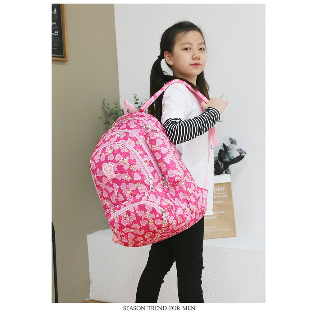 Balo đi học cho bé gái tiểu học có kèm bóp ví đựng bút, cặp sách họa tiết nhí siêu đẹp cho bé cấp 2,3 chất đẹp giá rẻ