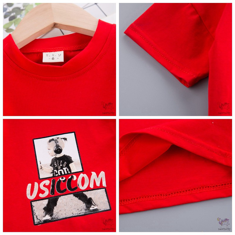 Set Áo Thun Tay Ngắn &amp; Quần Short Bé Trai