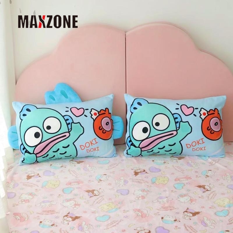 Vỏ Gối In Hình Búp Bê Sanrioed Hangyodon Hai Mặt Dễ Thương Cho Học Sinh