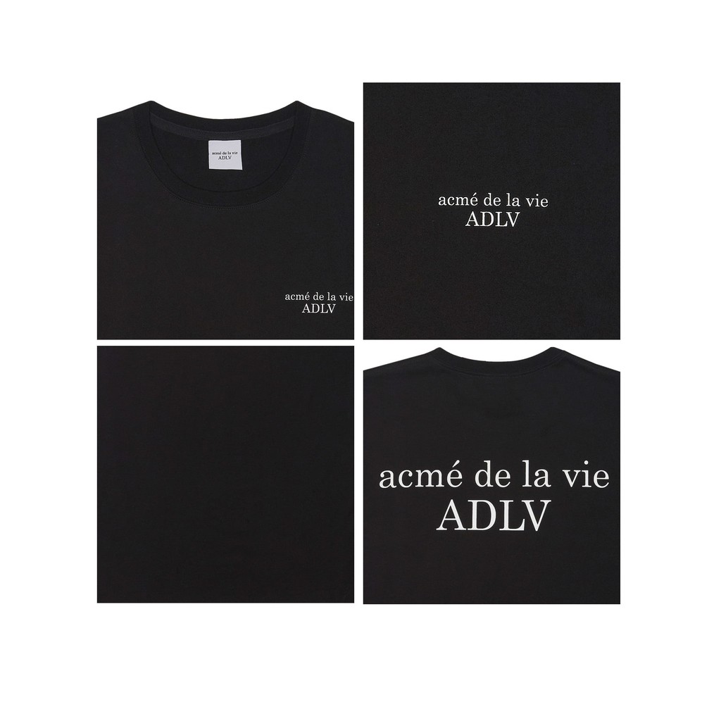 Áo thun ngắn tay cổ tròn ADLV Black Basic 2 Đen ADLV Unisex