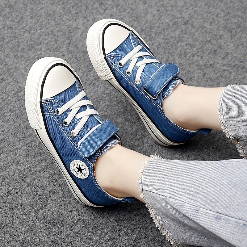Giày Thể Thao Canvas Cổ Cao Thời Trang Cho Bé