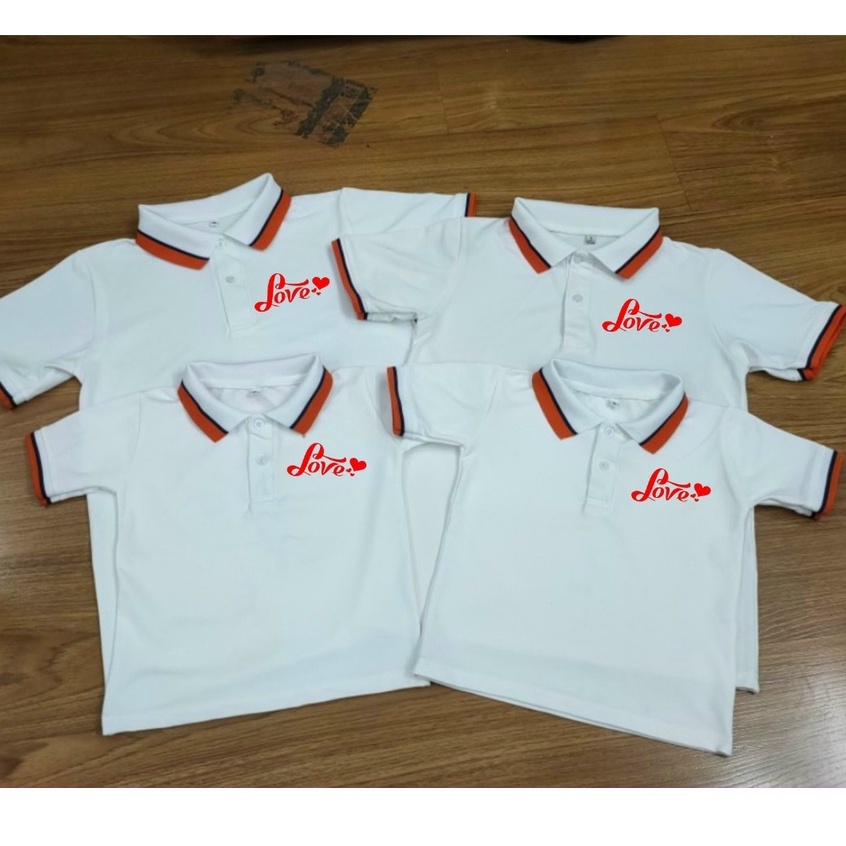 Áo Gia Đình Có Cổ . Áo polo gia đình . Chất Liệu Thun Poly Thái 4 Chiều Loại 1 Thoáng Mát  Đủ Size Từ 8 Đến 100kg .