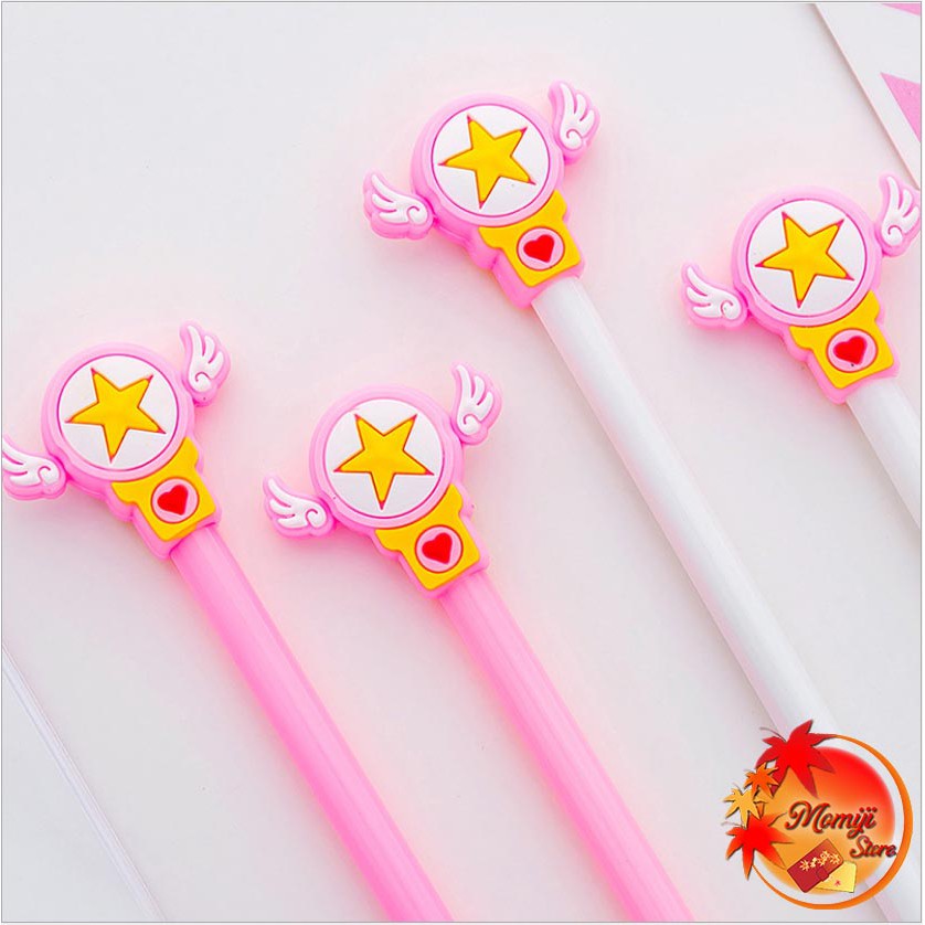 Bút Cardcaptor Sakura cánh thiên thần bút viết bi gel dễ thương đồ dùng học tập tiện lợi