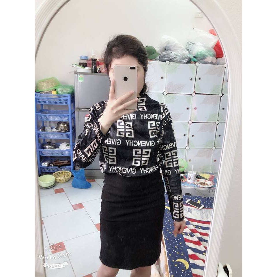 Áo nhung chữ