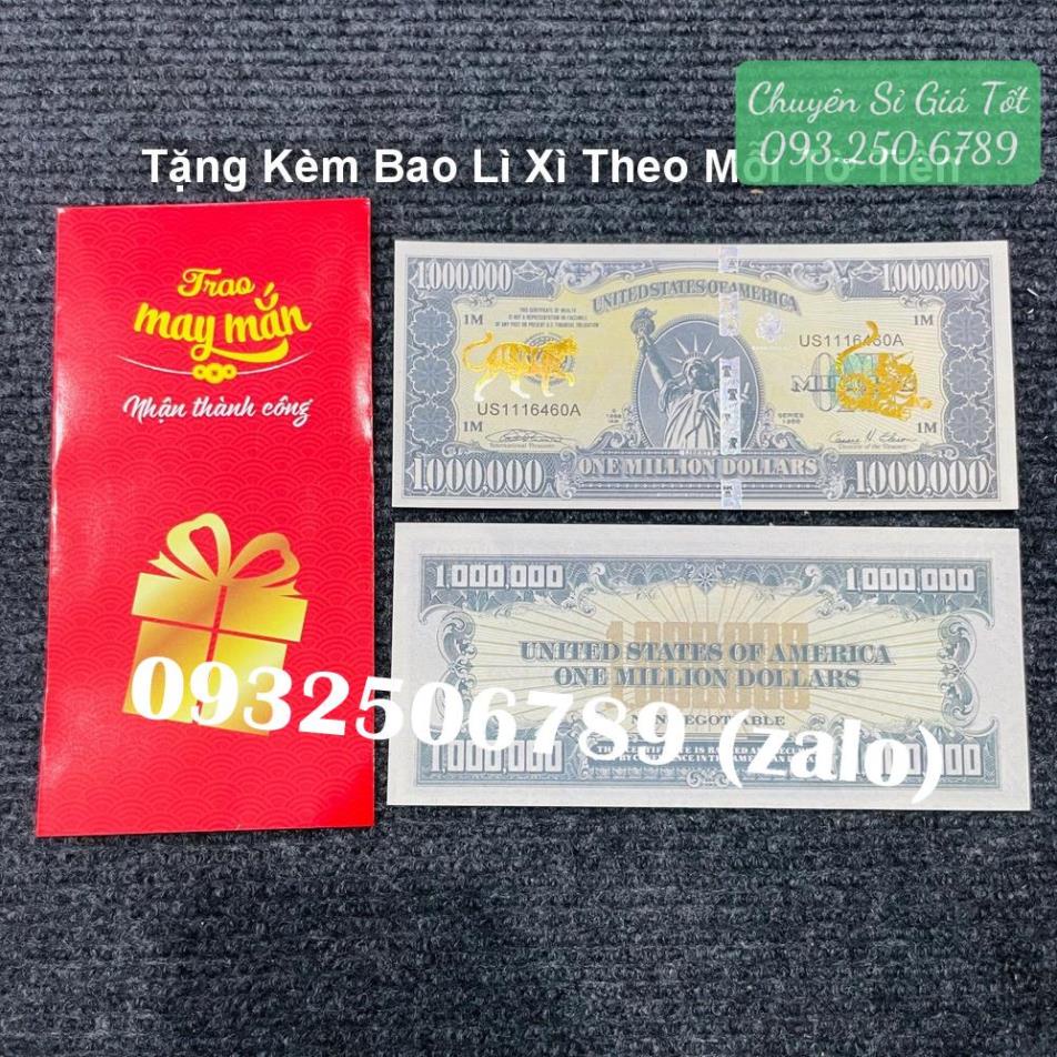 Tờ 1 TRIỆU USD 12 con giáp mạ vàng siêu khủng lưu niệm , thích hợp sưu tầm , làm quà tặng