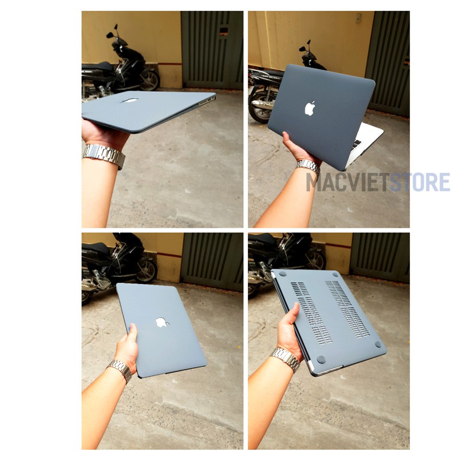 [SET 5 Món] Combo Ốp Macbook Kèm Lót Phím, Nút Chống Bụi, Kẹp Chống Gẫy Sạc