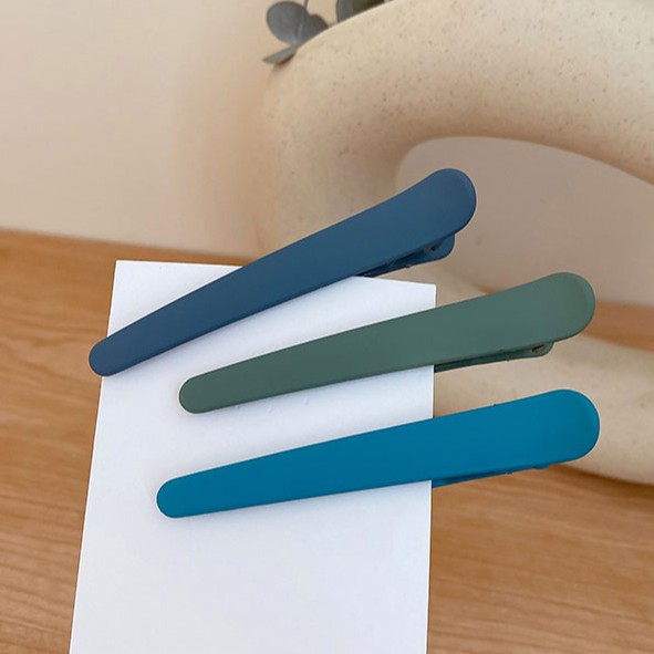 1 Kẹp Tóc Nhựa Màu Trơn Phong Cách Hàn Quốc Cho Nữ (Hairclips)