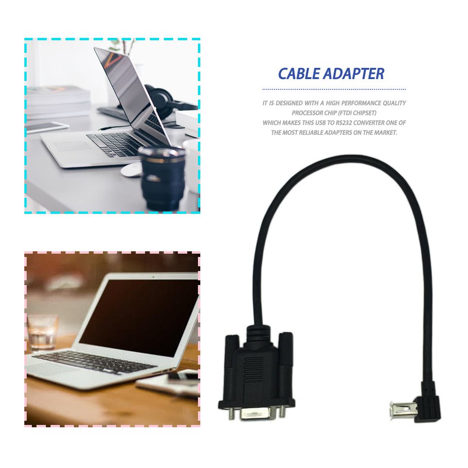 USB 2.0 A Female TO RS232 DB9 Female Serial Cable Adapter Converter with FTDI