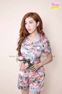 🌹🌹 Đồ bộ lụa quần đùi hoa hồng 🌹🌹