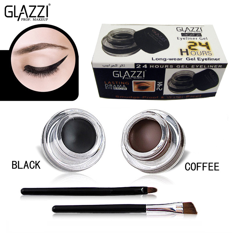 [Hàng mới về] Bộ 2 lọ gel kẻ mắt GLAZZI 2 màu gồm màu đen và màu nâu phong cách Hàn Quốc | BigBuy360 - bigbuy360.vn