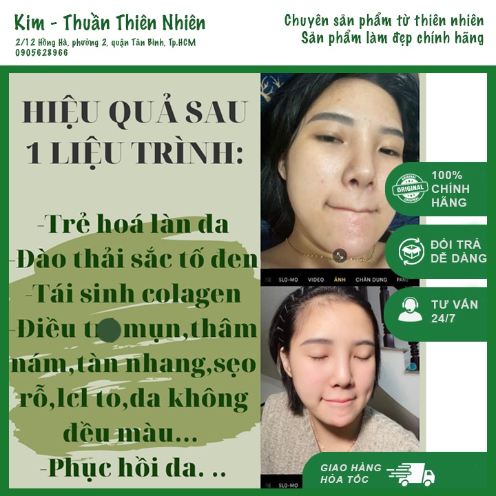 Tái tạo da Cao Cấp Đông y Hạnh Sinoo 100% thiên nhiên loại nhẹ không gây bong - Hỗ trợ da khoẻ đẹp căng bóng - Handmade