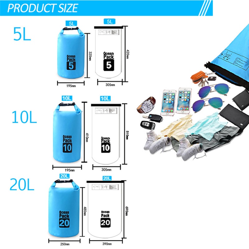Túi Đựng Đồ Bơi Bằng PVC Chống Thấm Nước Tiện Dụng